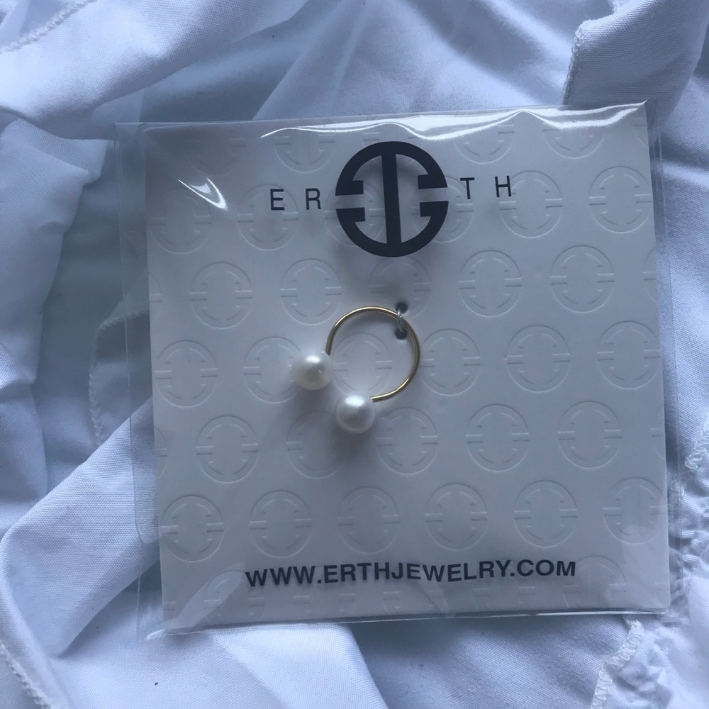 ERTH Jewelry Pearl Ring